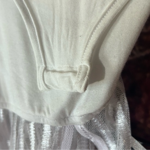 Dila Sheer Stripped Bodysuit in White by Superdown - Picture 11 of 14